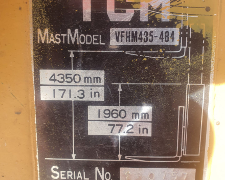 tcm 2.5 ton hefvermogen  