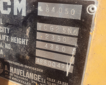 tcm 2.5 ton hefvermogen  